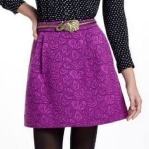 Anthropologie Purple Patterned Skirt